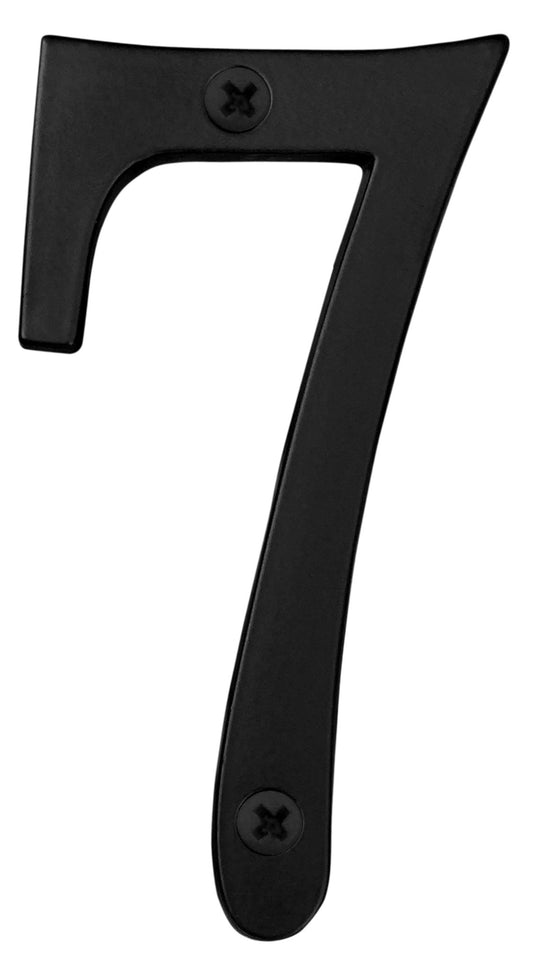 Knoxx Hardware B4N807 Black Address Numbers Traditional 4" Numeral 7