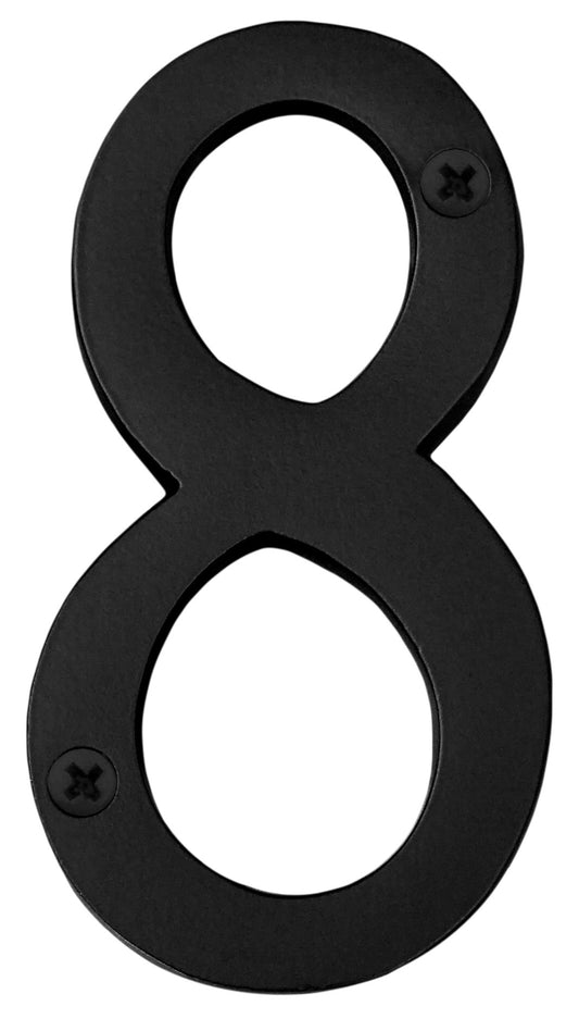 Knoxx Hardware B4N808 Black Address Numbers Traditional 4" Numeral 8