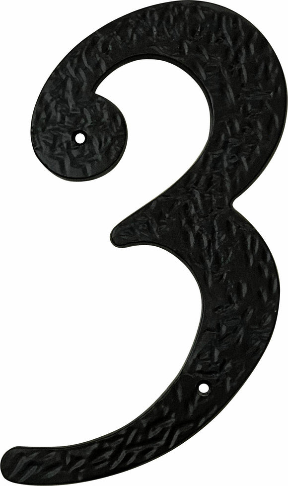 Knoxx Hardware AN203 Traditional Black House Number 3