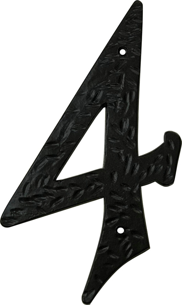 Knoxx Hardware AN204 Traditional Black House Number 4