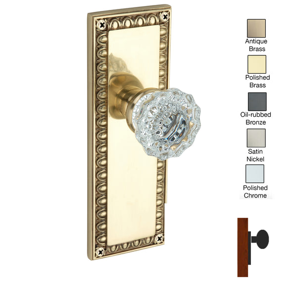 Egg and Dart Plate with Crystal Knob - Single Dummy