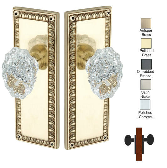 Egg and Dart Plate with Calvert Crystal Knobs - Double Dummy
