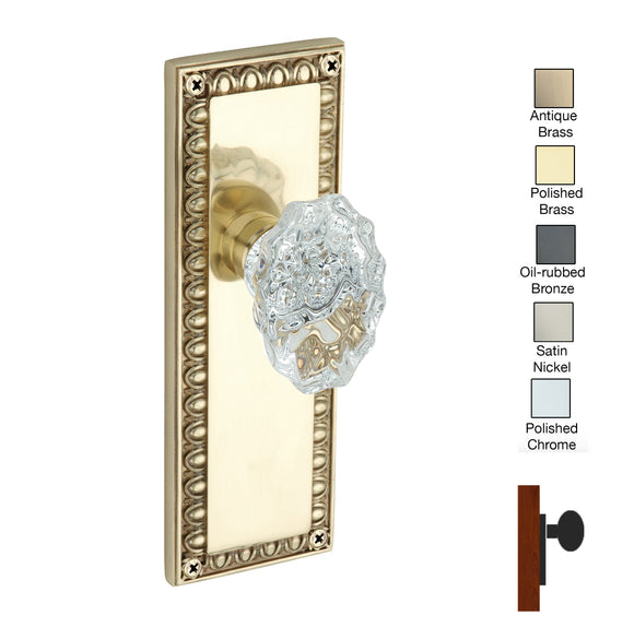 Egg and Dart Plate with Calvert Crystal Knobs - Single Dummy