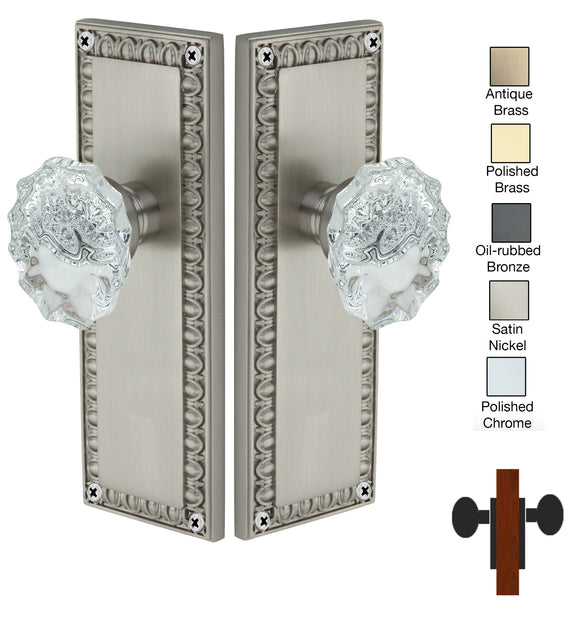 Egg and Dart Plate with Calvert Crystal Knobs - Double Dummy