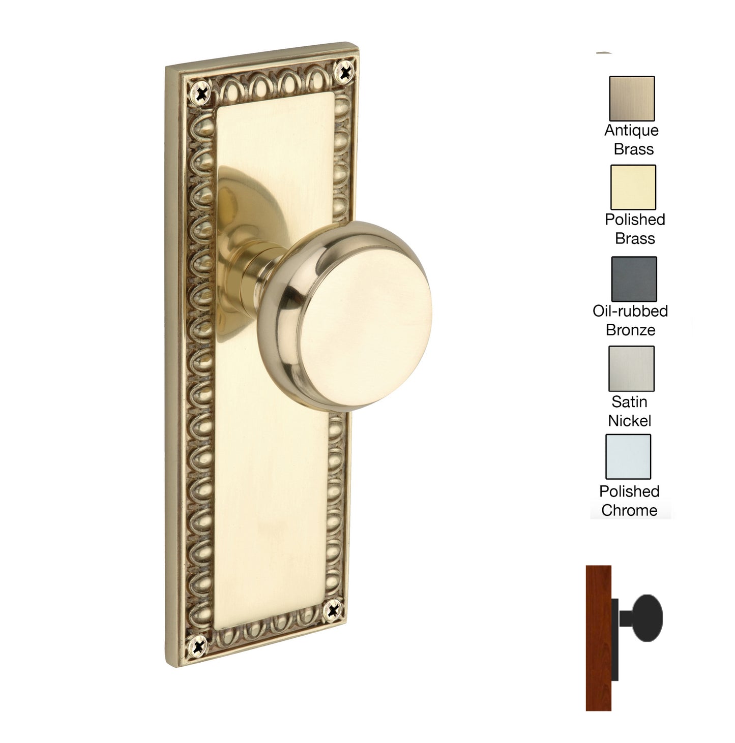 Egg and Dart Plate with Flat Knob - Single Dummy