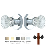 Round Rose with Crystal Door Knobs - Double Dummy