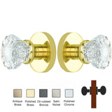 Round Rose with Crystal Door Knobs - Double Dummy