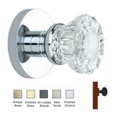 Round Rose with Crystal Door Knobs - Single Dummy