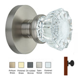 Round Rose with Crystal Door Knobs - Single Dummy