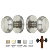 Round Rose with Flat Door Knobs - Double Dummy
