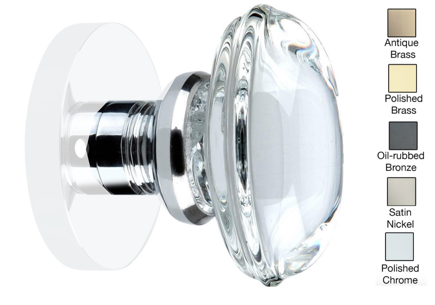 Oval Crystal Knob