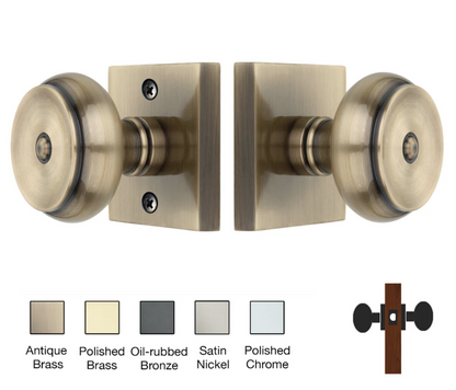 Square Rose with Cambridge Door Knobs - Passage / Hallway / Closet