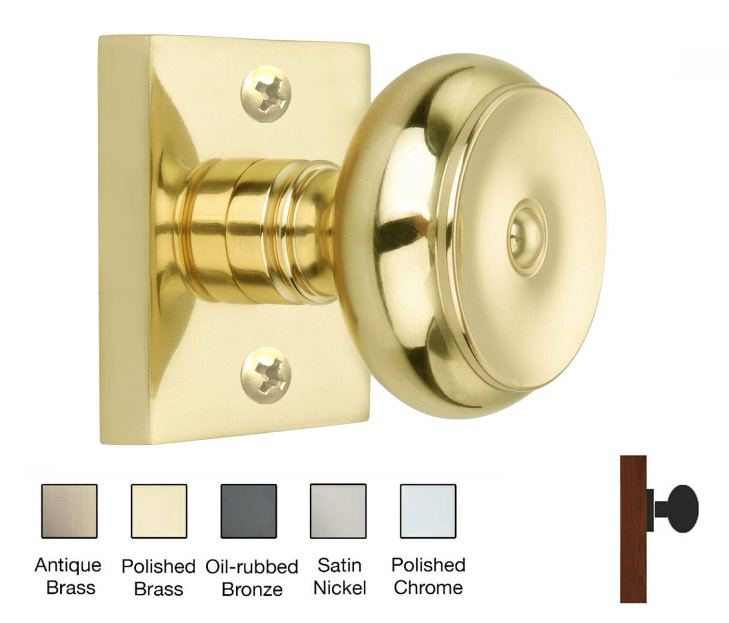 Square Rose with Cambridge Door Knobs - Single Dummy