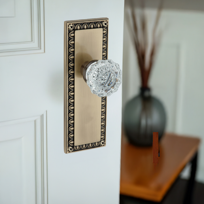 Egg and Dart Plate with Crystal Knob - Single Dummy