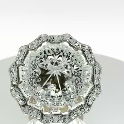 Colonial Plate with Crystal Knob - Privacy / Bedroom / Bathroom