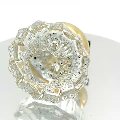 Round Rose with Crystal Door Knobs - Single Dummy