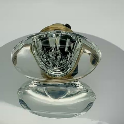 Round Rose with Oval Crystal Door Knobs - Single Dummy