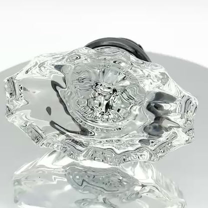 Square Rose with Calvert Crystal Door Knobs - Double Dummy