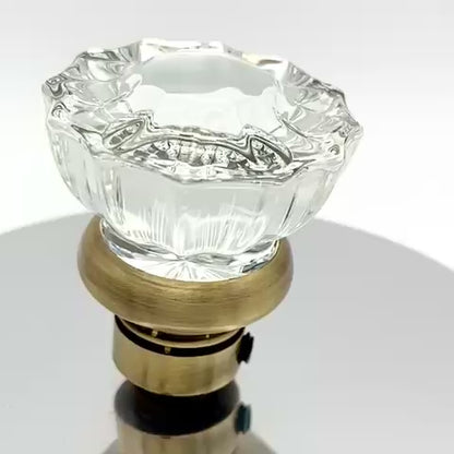 Round Rose with Crystal Door Knobs - Double Dummy