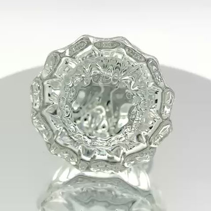 Metro Square Rose with Crystal Door Knobs - Passage / Hallway / Closet