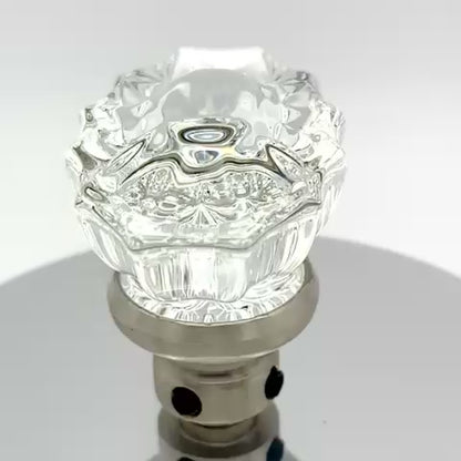 Round Rose with Calvert Crystal Door Knobs - Passage / Hallway / Closet