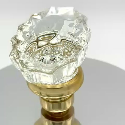 Round Rose with Calvert Crystal Door Knobs - Single Dummy