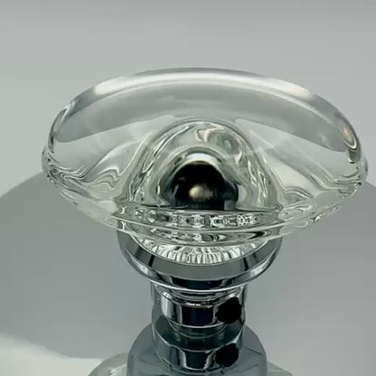 Colonial Plate with Oval Crystal Knob - Privacy / Bedroom / Bathroom