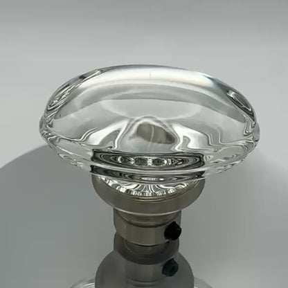 Round Rose with Oval Crystal Door Knobs - Privacy / Bedroom / Bathroom