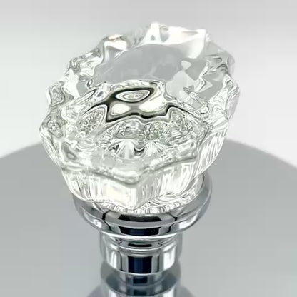 Square Rose with Calvert Crystal Door Knobs - Passage / Hallway / Closet