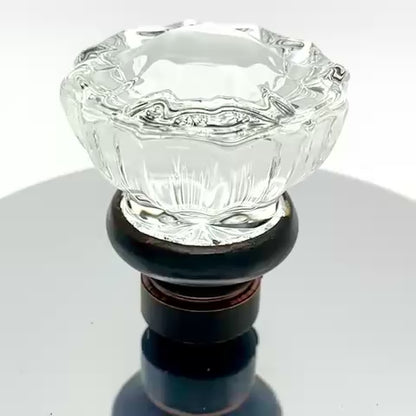 Round Rose with Crystal Door Knobs - Single Dummy