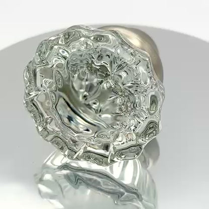 Round Rose with Crystal Door Knobs - Single Dummy