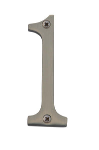 Knoxx Hardware B4N701 Satin Nickel Address Numbers Traditional 4" Numeral 1