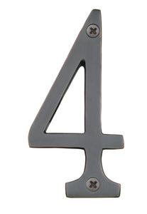 Knoxx Hardware B4N604 Oil Rubbed Bronze Address Numbers Traditional 4" Numeral 4