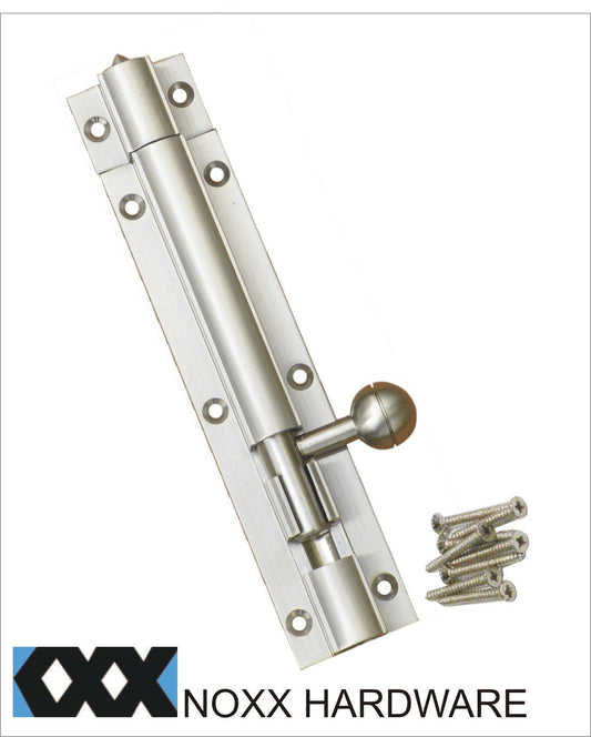 Satin Nickel 6" Aluminium Tower Bolt