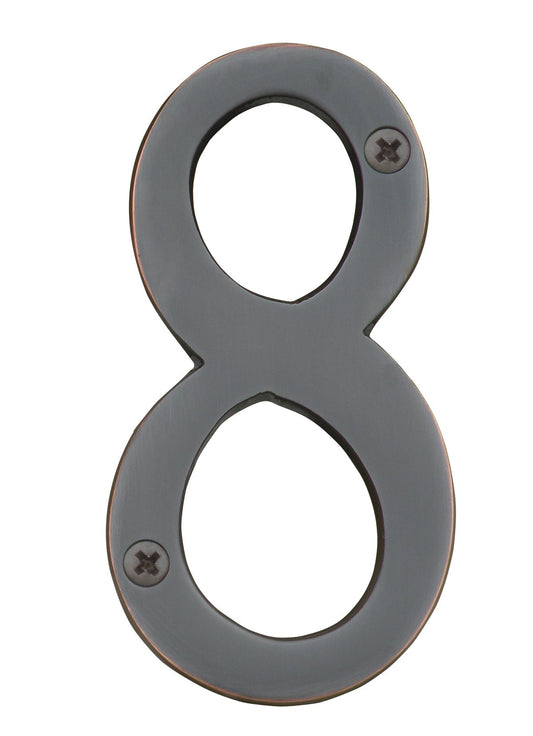 Knoxx Hardware B4N608 Oil Rubbed Bronze Address Numbers Traditional 4" Numeral 8