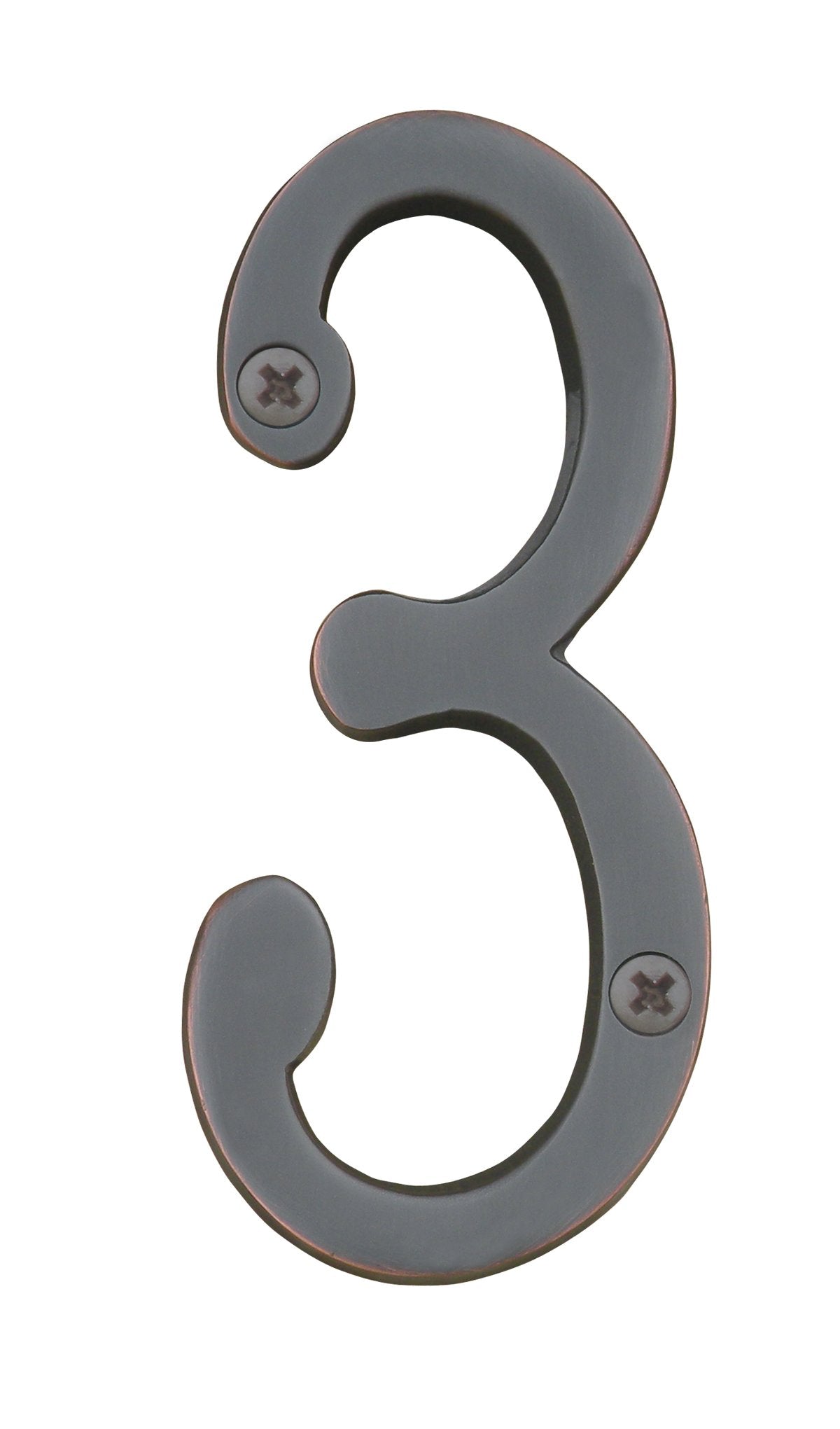 Knoxx Hardware B4N603 Oil Rubbed Bronze Address Numbers Traditional 4" Numeral 3