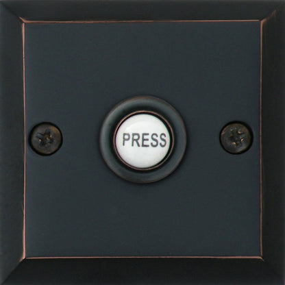 Knoxx Hardware BBP3 Series 2.5" Metro Square Door Bell Button, 1-Pack