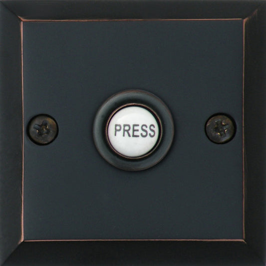 Knoxx Hardware BBP3 Series 2.5" Metro Square Door Bell Button, 1-Pack