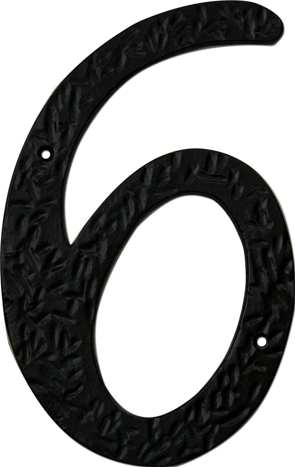 Knoxx Hardware AN206 Traditional Black House Number 6