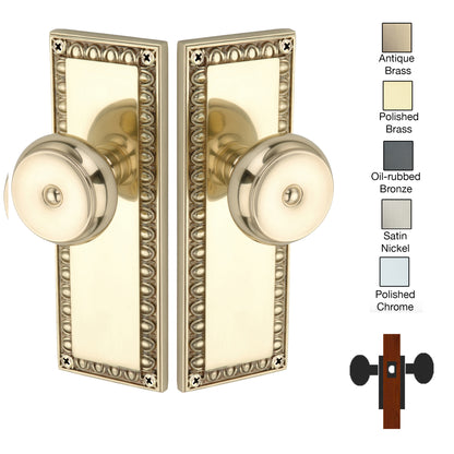 Egg and Dart Plate with Cambridge Knob - Passage / Hallway / Closet