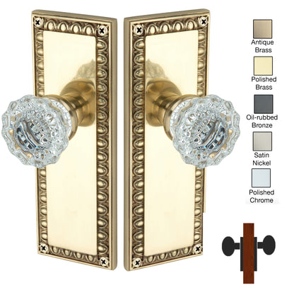 Egg and Dart Plate with Crystal Knob - Double Dummy