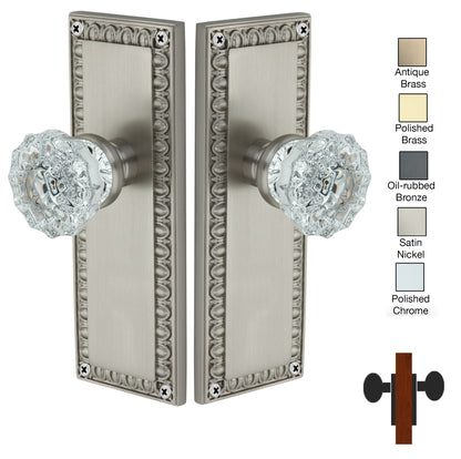 Egg and Dart Plate with Crystal Knob - Double Dummy