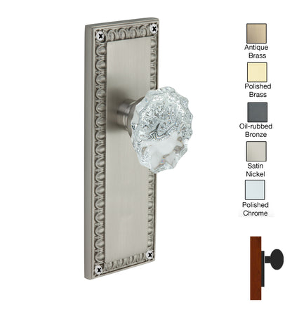 Egg and Dart Plate with Calvert Crystal Knobs - Single Dummy