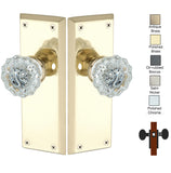 Colonial Plate with Crystal Knob - Privacy / Bedroom / Bathroom