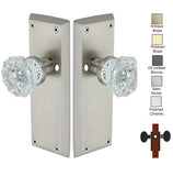 Colonial Plate with Crystal Knob - Privacy / Bedroom / Bathroom