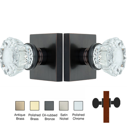 Square Rose with Crystal Door Knobs - Double Dummy