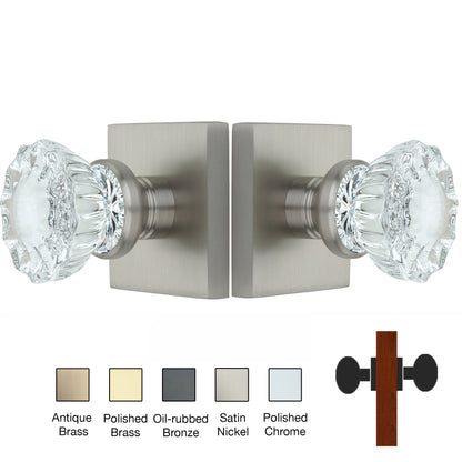 Square Rose with Crystal Door Knobs - Double Dummy