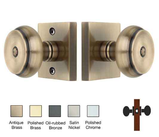 Square Rose with Cambridge Door Knobs - Passage / Hallway / Closet