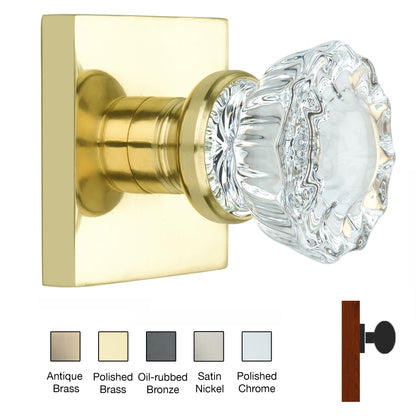 Square Rose with Crystal Door Knobs - Single Dummy