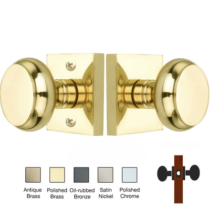 Square Rose with Flat Door Knobs - Passage / Hallway / Closet